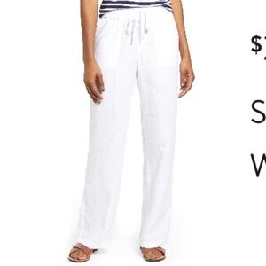 Caslon Relaxed Fit White Pants